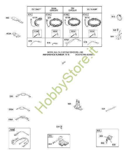 B - Alternatore, cavi, magnete, interruttore chiavetta B&S - 28 €¦ 28N707-1139-E1 brand Stihl